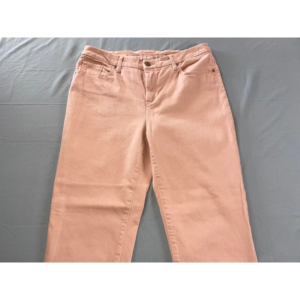 Chico's So Slimming Girlfriend Slim Leg Ankle Jeans w/ Studded Cuffs. 12R, EUC!! - Picture 5 of 9